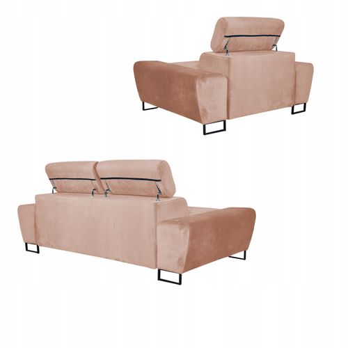 Zestaw mebli wypoczynkowych salonu Bosso Sofa 2os fotele beż Family Meble na Arena.pl