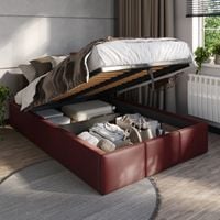 ŁÓŻKO 120x200 TAPICEROWANE Z POJEMNIKIEM + STELAŻ METALOWY PODNOSZONY