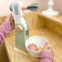 MIKSER DREWNIANY ROBOT KUCHENNY PASTELOWY ZESTAW DO KUCHNI AKCESORIA WOOPIE