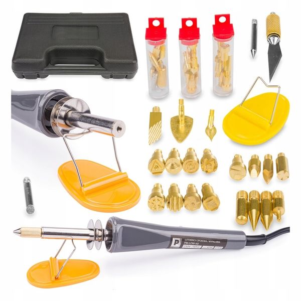 Lutownica 60W Wypalarka do Drewna Pirograf 23ele zdjęcie 1