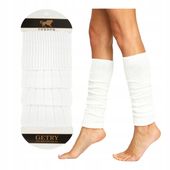 Getry Damskie Ocieplacze na Nogi Zimowe Ocieplane Grube Cerber BIAŁE