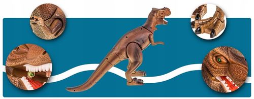 Wielki Dinozaur T-Rex Zdalnie sterowany chodzi ryczy świeci zieje dymem LED na Arena.pl