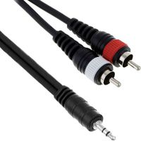 Kabel przewód audio 2x RCA Cinch mini Jack 3,5 mm stereo 3 m the sssnake