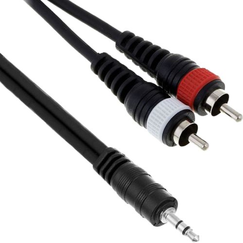 Kabel przewód audio 2x RCA Cinch mini Jack 3,5 mm stereo 3 m the sssnake na Arena.pl
