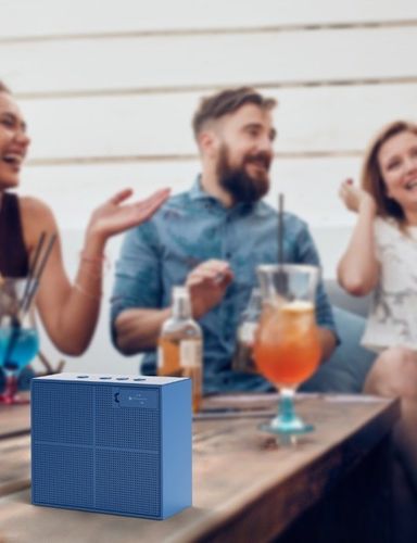 Głośnik bezprzewodowy Bluetooth Baseus Encok E05 Cube - czerwono - czarny na Arena.pl