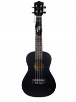 UK12C BK Ukulele koncertowe Czarne, 19 progów Harley Benton +Pokrowiec,Kurs