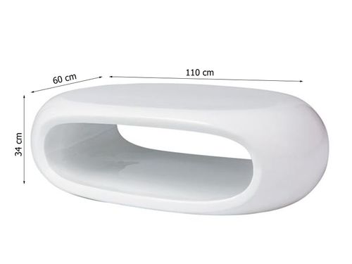 Ława Oak 110 cm biała na Arena.pl