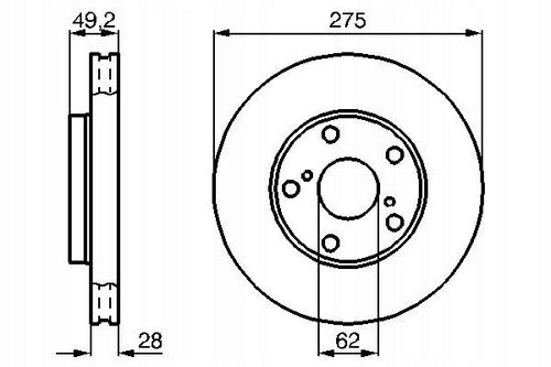 TARCZA HAM PRZOD 275X28 V BOSCH na Arena.pl