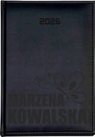 PERSONALIZOWANY Kalendarz Planer A6 2026 książkowy TERMINARZ GRAWER