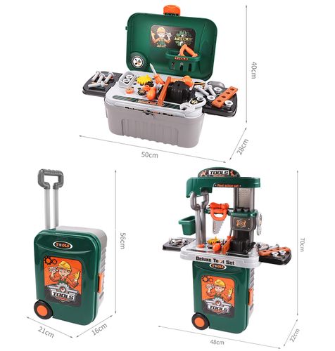 zestaw skrzynka z narzędziami dla dzieci warsztat zabawkowy w walizce na Arena.pl