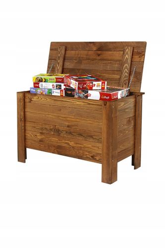 Skrzynia sosnowa skrzynia ogrodowa kufer na zabawki siedzisko pojemnik EKO na Arena.pl