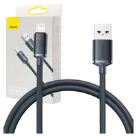 Kabel USB do Lightning Baseus Crystal Shine, 2.4A, 1.2m (czarny)