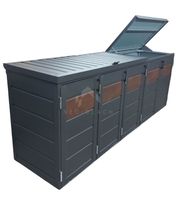 Zabudowa koszy na śmieci wiata śmietnikowa 345x80x120cm 5x240L NB228