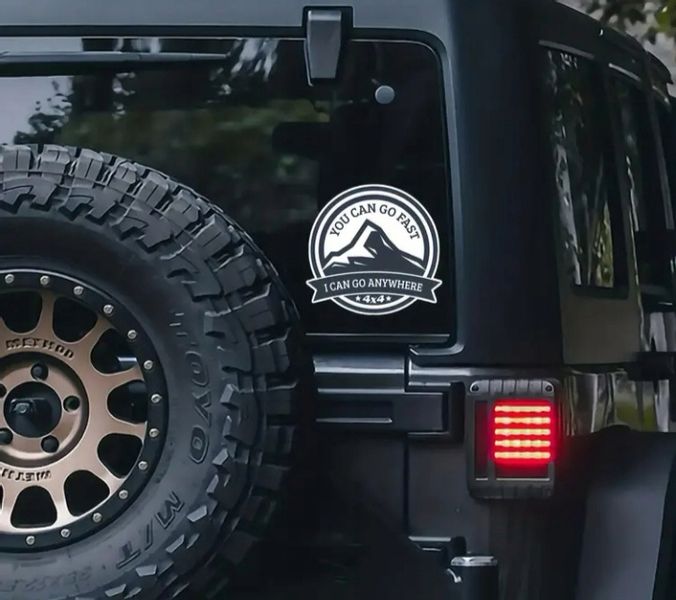 Naklejka Ty możesz jechać szybko, ja mogę wjechać wszędzie 4 x 4 Off Road! zdjęcie 2