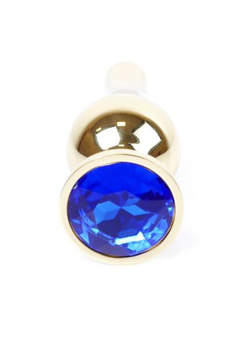 plug jewellery gold butt plug  dark blue na Arena.pl