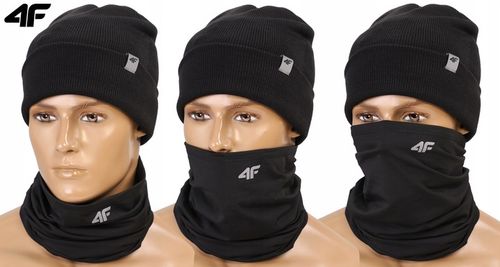 4F KOMPLET ZIMOWY MĘSKI DAMSKI CZAPKA ZIMOWA KOMIN SZAL RĘKAWICZKI na Arena.pl