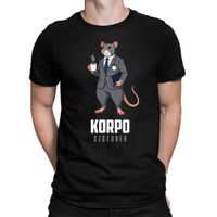 Korpo-szczurek - męska koszulka na prezent Czarny XL T-shirt KORPO HUMOR