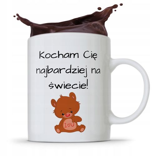 Kubek Prezent Na Walentynki Kocham Cię Najbardziej Z Nadrukiem Ze Zdjęciem na Arena.pl