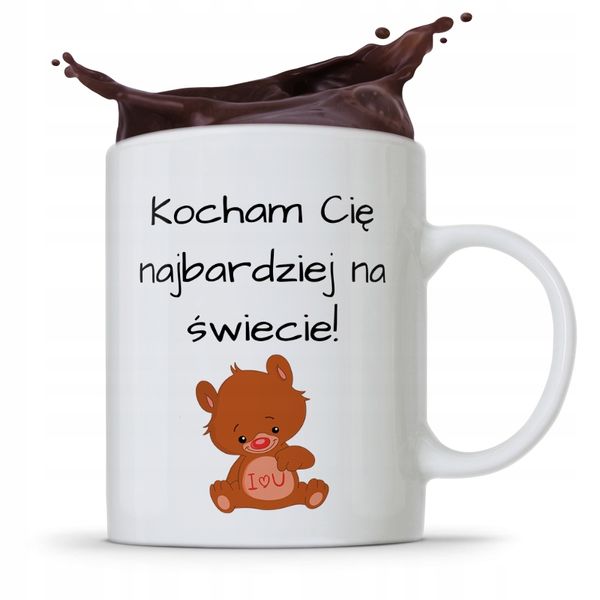 Kubek Prezent Na Walentynki Kocham Cię Najbardziej Z Nadrukiem Ze Zdjęciem zdjęcie 1