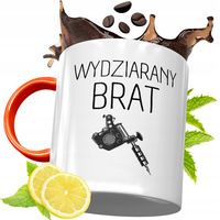 Kubek Pomarańczowy Dla Brata Braciszka Na Prezent Z Nadrukiem Ze Zdjęciem