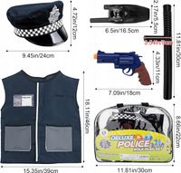 Zestaw małego policjanta Clearly 11 akcesoriów plastikowy 6 lat +