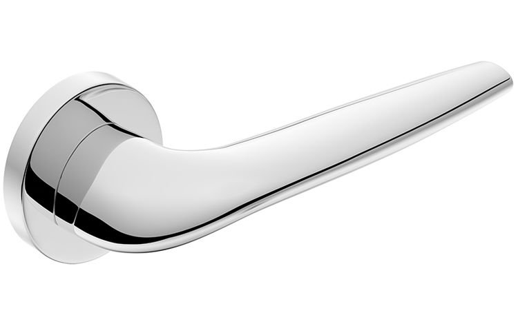 KLAMKA DRZWIOWA PREMIUM SOFT R CHROM POŁYSK zdjęcie 1