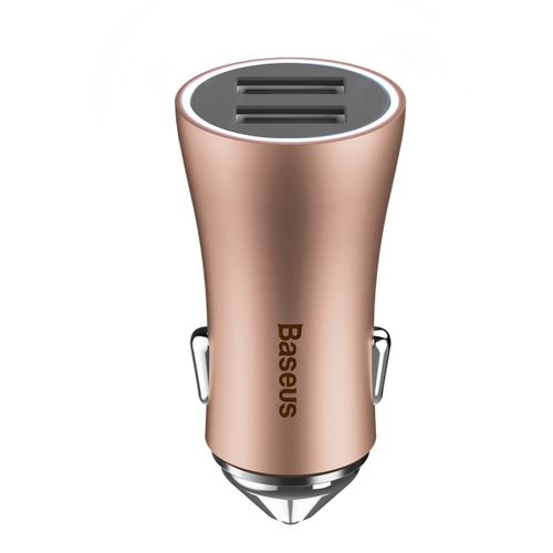 Ładowarka Samochodowa 2xUSB Baseus FastCharge 2.4A brązowy na Arena.pl