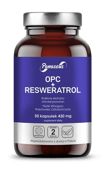 PANASEUS OPC + Resweratrol (50 kaps.) zdjęcie 1