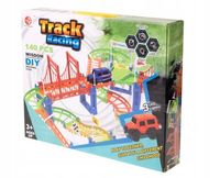 TOR SAMOCHODOWY MEGA ZESTAW WYŚCIGOWY AUTO PĘTLA ZJEŻDŻALNIA 140 ELEMENTÓW