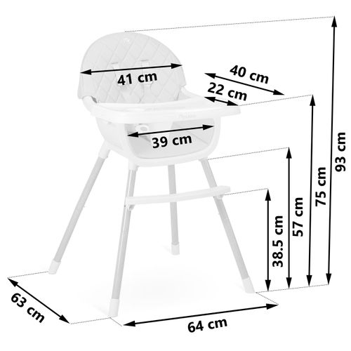 Krzesełko do karmienia Nukido Lilo beżowe na Arena.pl