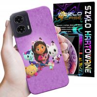 ETUI DO MOTOROLA MOTO G35 - GABBY KOCI DOMEK GABI BAJKI + SZKŁO