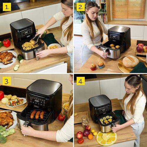 Frytkownica beztłuszczowa 6L Air Fryer Yoer 1700W +Separator +12 na Arena.pl