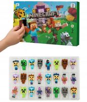 MINECRAFT KALENDARZ ADWENTOWY FIGURKI BRELOCZKI ZAWIESZKI 24 SZT STEVE