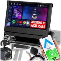 RADIO SAMOCHODOWE 1 DIN 7'' CARPLAY ANDROID WIFI RDS WYSUWANY EKRAN 4GB RAM