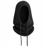 CZARNY KAPTUR komin BALACLAVA kominiarka CZAPKA damska