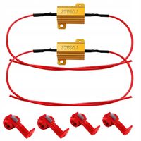 2X Rezystor Led 25W 6Ohm Canbus Dekoder Filtr Opornik Błąd Spalonej Żarówki
