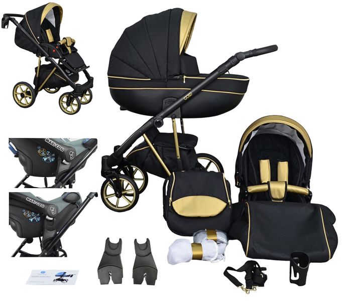WÓZEK DZIECIĘCY FABERO GOLD 2W1 + ADAPTERY MAXI COSI CYBEX Aton I-Size zdjęcie 4