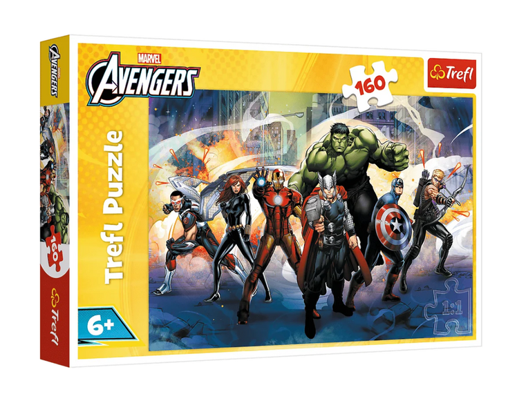 Puzzle - 160 - Supermoce - Disney Marvel The Avengers - Trefl 15428 zdjęcie 1