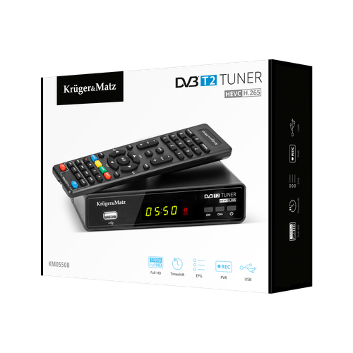 Tuner DVB-T2 KrugerMatz H.265 HEVC dekoder KM0550B na Arena.pl