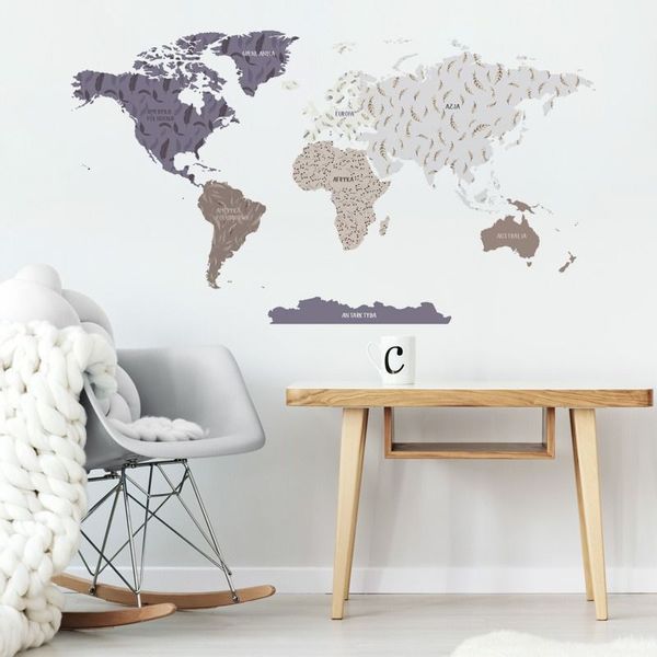 Naklejka Mapa Świata DK332 L zdjęcie 2