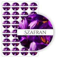NAKLEJKI szafranowy samoprzylepne kolorowe SZAFRAN handmade mydła 5cm