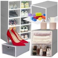 Pudełka na buty szafka regał mocne modułowe do garderoby korytarz 33x23x14