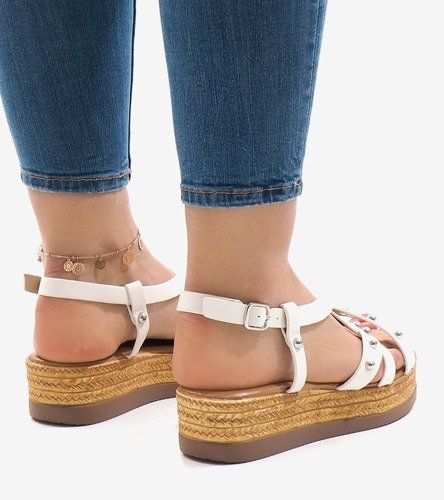 Białe sandały espadryle na platformie 314-2B 36 na Arena.pl