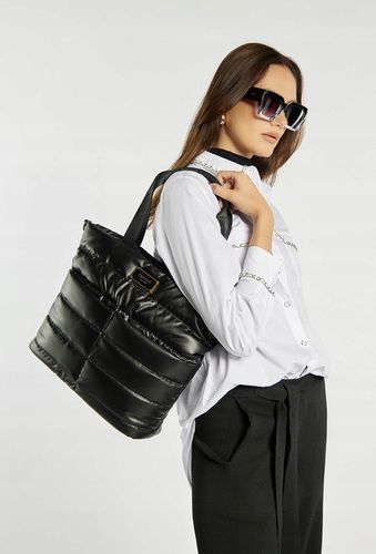 TOREBKA MONNARI Czarna SHOPPER BAG Listonoszka PIKOWANA NA RAMIĘ PASEK na Arena.pl