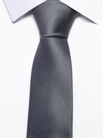 Krawat klasyczny popielaty