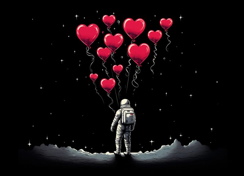 Plakat 70x50cm Astronauta Własnych Celi zdjęcie 2