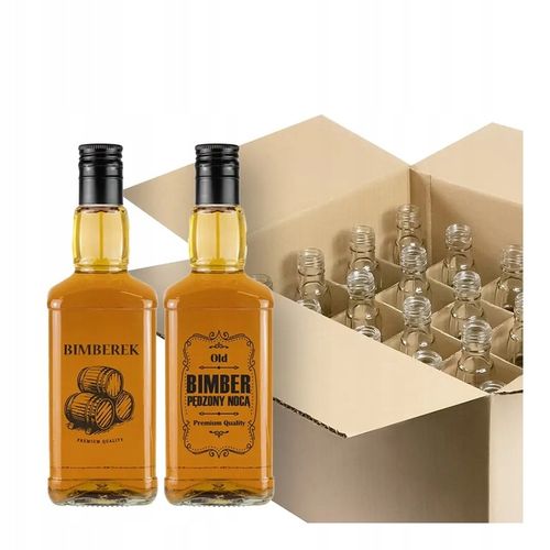 20x Butelki szklane DANIELS 0,5l nadruk BIMBER KRATOWNICA Wódka Alkohol na Arena.pl