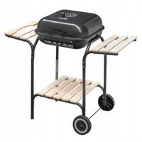 Grill ogrodowy węglowy z pokrywą DUŻY chromowany ruszt 3 PÓŁKI PRZENOŚNY