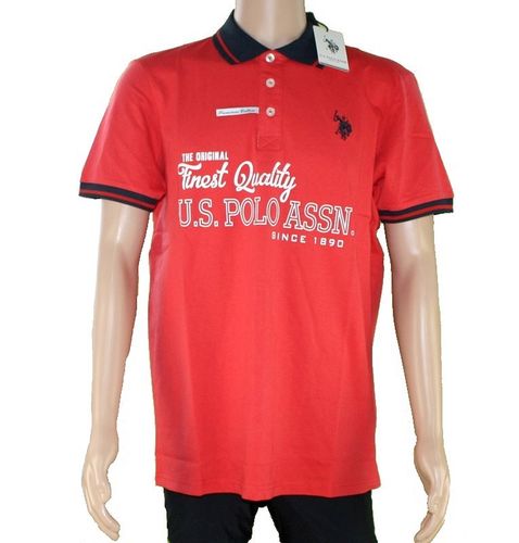 Koszulka męska polo U.S. Polo Assn. Finest Quality czerwona - rozmiar L na Arena.pl