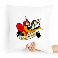 Poduszka Prezent Upominek Dla Mamy Awesome Mom Z Nadrukiem Ze Zdjęciem
